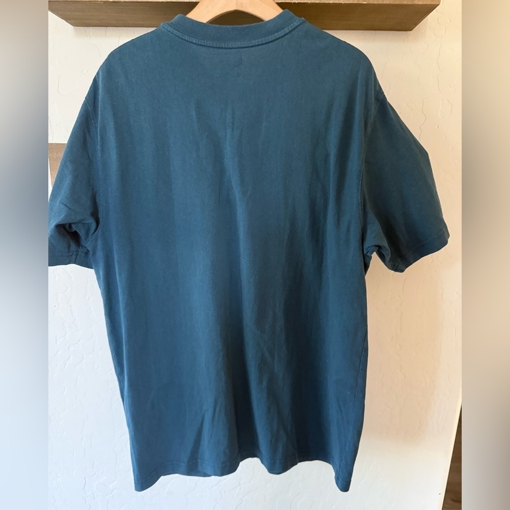 Carhartt Men's Teal Button Down Shirt,Casual relaxed fit in cotton•closet staple - Picture 3 of 9